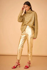 Hunter Bell Haskell Pant in Cracked Gold