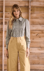 Hunter Bell James Shirt in Navy Bird Block