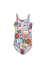Hunter Bell Kids Tank Swimsuit in Coastal Conversation