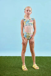 Hunter Bell Kids Two Piece Swim Set in Morning Glory