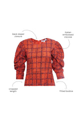 Hunter Bell Natalie Top in Terracotta