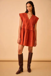 Hunter Bell Parker Dress in Burnished Copper