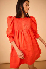Hunter Bell Sidney Dress in Red Orange