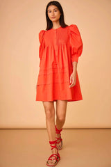 Hunter Bell Sidney Dress in Red Orange