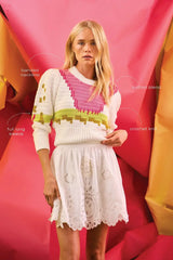 Hunter Bell Sully Pullover in White Multi