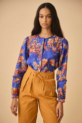 Hunter Bell Weekend Blouse in Watercolor Bouquet