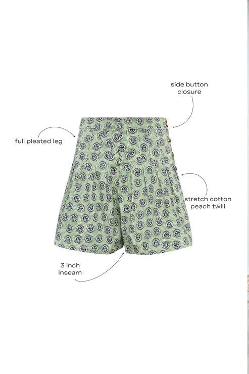 Hunter Bell Willa Shorts in Navy Bird Block