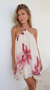 Endless Summer Mini Dress - Cream Multi