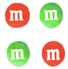 Iscream Holiday Red M&M Packaging Plush