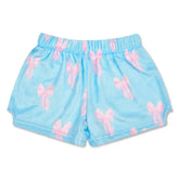 Iscream Spring Bows Plush Shorts in Blue