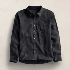 James Perse Light Weight Linen shirt in Magma Pigment