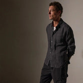 James Perse Light Weight Linen shirt in Magma Pigment