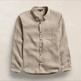 James Perse Lightweight Linen Shirt in Overcast Pigment