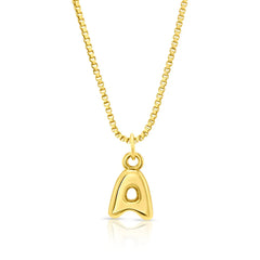 Jen Hansen Baby Bubble Gold Initial Necklace
