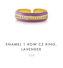 Jen Hansen Enamel 1 Row CZ Ring