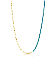 Jen Hansen Half & Half Enamel Paperclip Necklace