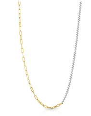 Jen Hansen Half & Half Enamel Paperclip Necklace