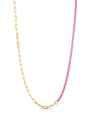 Jen Hansen Half & Half Enamel Paperclip Necklace