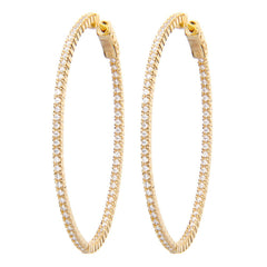 Jen Hansen Large Oval Hoops in Gold