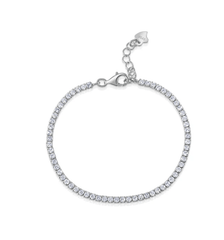 Jen Hansen Thin CZ Tennis Bracelet in Silver 7"