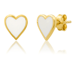 Jen Hansen White Enamel Studs