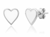 Jen Hansen White Enamel Studs