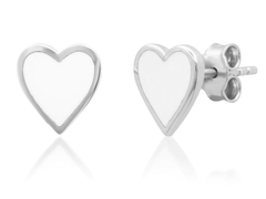 Jen Hansen White Enamel Studs