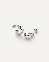 Jenny Bird Tome Hoops Medium in Silver