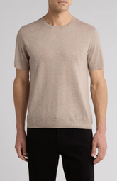 John Varvatos Alvito Crewneck in Fossil Grey