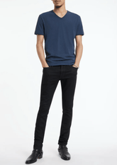 John Varvatos Miles V-Neck in Blue Graphite