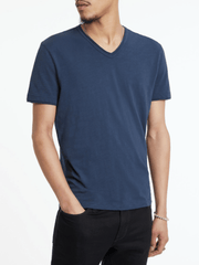 John Varvatos Miles V-Neck in Blue Graphite