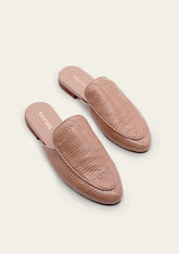 Kaanas Patt Suede Mule in Latte
