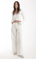 Karina Grimaldi Anna Studded Cardigan in White