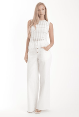 Karina Grimaldi Aria Fringe Top in White