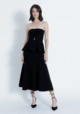 Karina Grimaldi Krystina Long Skirt in Black