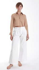 Karina Grimaldi Priscilla Shirt in Khaki