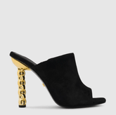 Kat Maconie Gia Sandals In Black/Gold