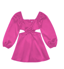 KatieJ Ari Tween Dress in Shocking Pink