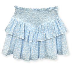 KatieJ Tween Brooke Print Skirt in Blue Ditsy Floral