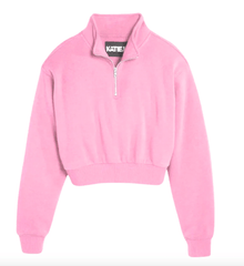 KatieJ Tween Dylan Quarter Zip in Cotton Candy