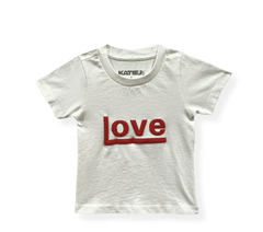 KatieJ Tween Love Tee in Vintage White