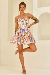 Look Twice Woven Mini Dress - Purple