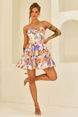 Look Twice Woven Mini Dress - Purple