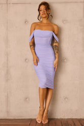 Main Character Mesh Midi Dress - Cornflower