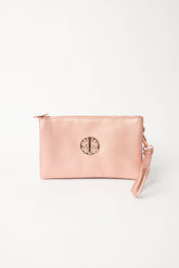 Detailed Zip Up Purse With Detachable Strap