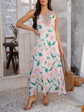 Emelia Floral Print Boho Maxi Dress - pink