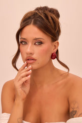 Rouge Halo Earrings - Wine