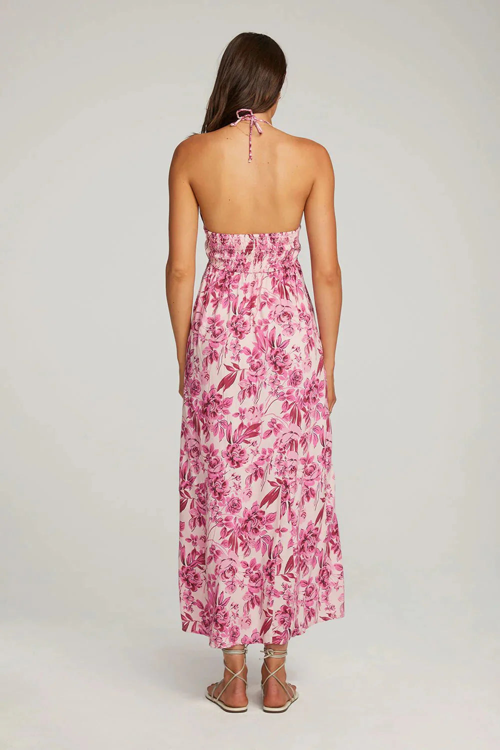 FINAL SALE Saltwater Luxe Lilia Midi Dress in Prism Pink Petals