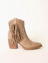 Laser Cut Tassel Cowboy Boots