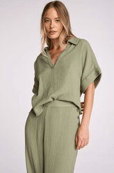 FINAL SALE- Sundays Elide Shirt in Vintage Moss
